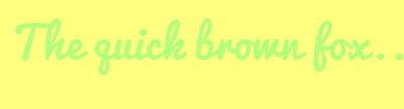 Image with Font Color B2FF7C and Background Color FFFF80